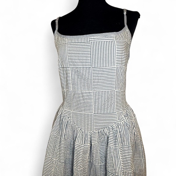 Ciao Lucia Neroni Capri Stripe Patchwork 100% cotton Dress NWT Size Large - Picture 4 of 15